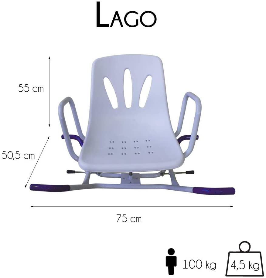 Silla de Baño Giratoria Lago 2 Silla de Baño Giratoria Lago - Imagen 2